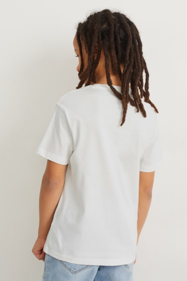 Reverskraag - T-shirt - wit