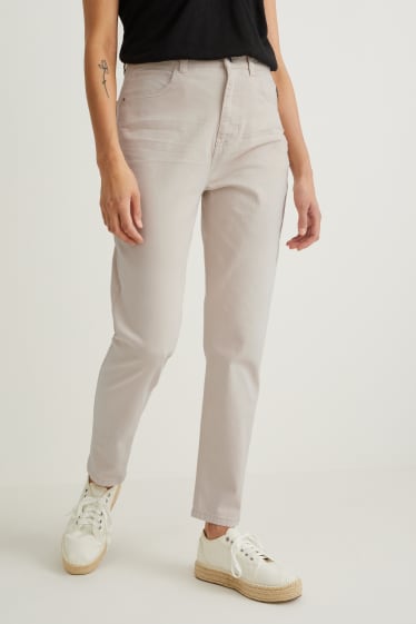 Donna - Pantaloni - vita media - regular fit - crema