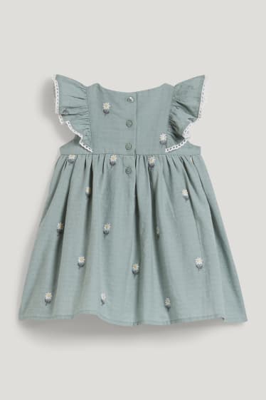 Baby Girls - Baby-Kleid - geblümt - grün