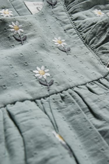 Baby Girls - Baby-Kleid - geblümt - grün