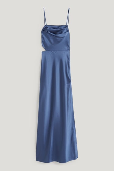 Online exclusive - CLOCKHOUSE - satin dress - blue