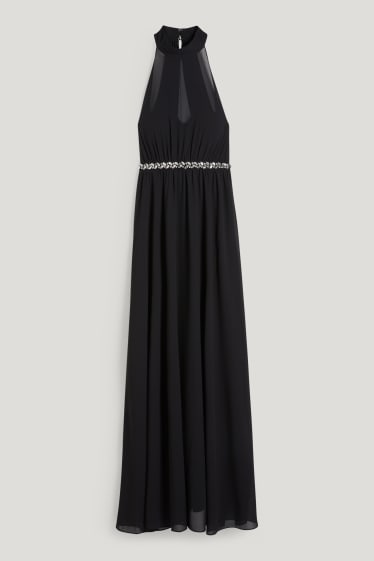 Exclusief online - CLOCKHOUSE - jurk van chiffon - feestelijk - zwart