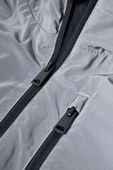 Men - Jacket with hood - black / gray