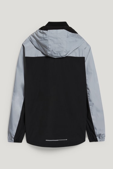 Men - Jacket with hood - black / gray