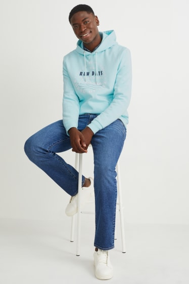 Hombre - Sudadera con capucha - azul claro