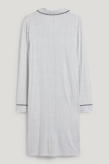 Femmes - Chemise de nuit - à motif - gris anthracite