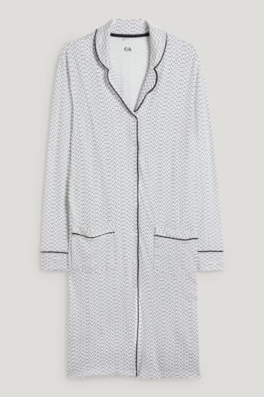 Femmes - Chemise de nuit - à motif - gris anthracite