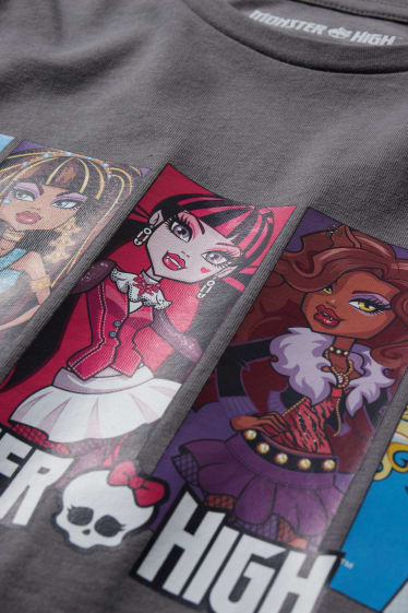 Bambine: - Monster High - maglia a maniche corte - grigio scuro