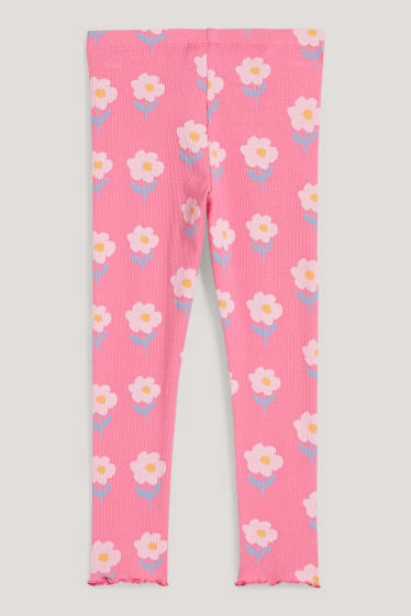 Toddler Girls - Leggings - a fiori - fucsia