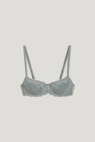 Donna - Reggiseno con ferretti - DEMI - imbottito - LYCRA® - verde
