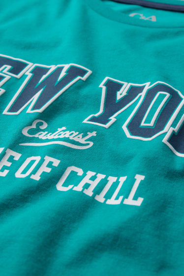 Reverskraag - T-shirt - groen