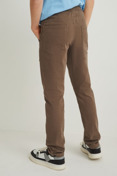 Bambini: - Pantaloni cargo - LYCRA® - kaki