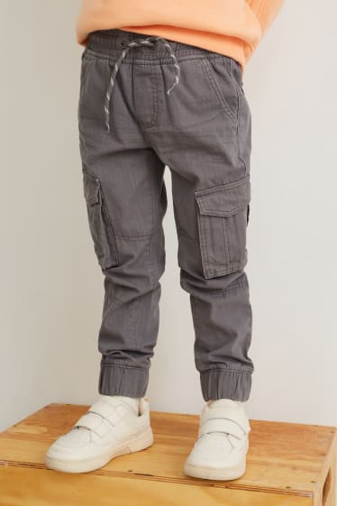 Batolata chlapci - Cargo kalhoty - straight fit - tmavošedá