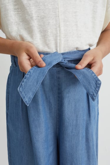 Bambine: - Jeans a gamba larga - blu
