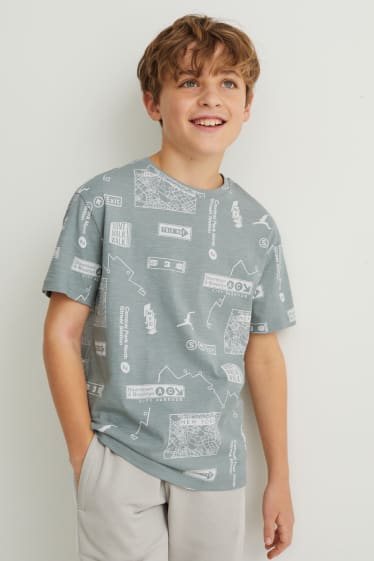 Reverskraag - T-shirt - mintgroen