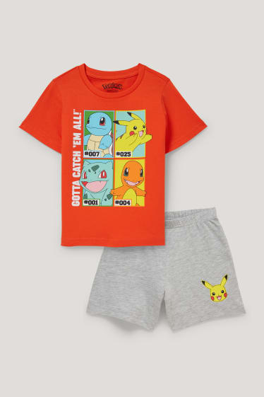 Toddler Boys - Pokémon - pijama scurtă - portocaliu