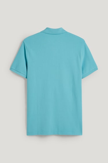 Men - Polo shirt - turquoise