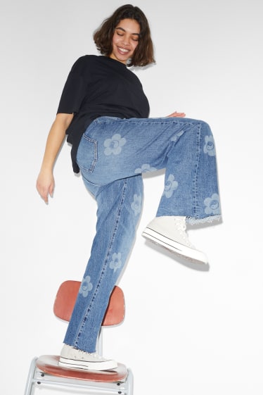 Dona XL - CLOCKHOUSE - wide leg jeans - high waist - reciclats - texà blau