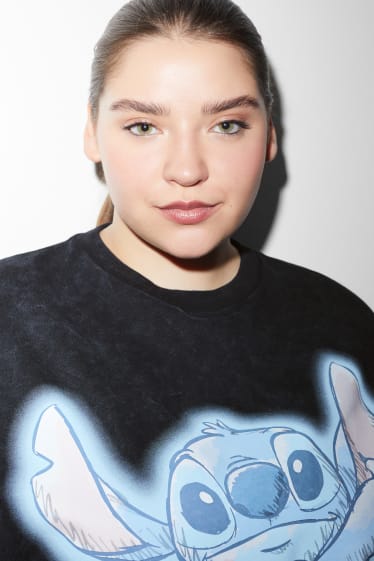 Dames XL - CLOCKHOUSE - sweatshirt - Lilo & Stitch - zwart