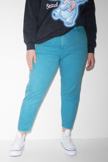 Donna - CLOCKHOUSE - mom jeans - vita alta - turchese