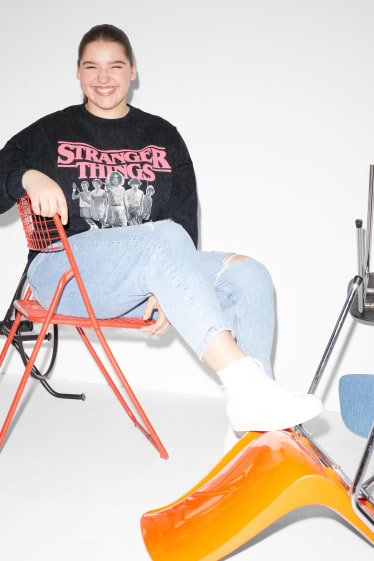 Dames XL - CLOCKHOUSE - sweatshirt - zwart