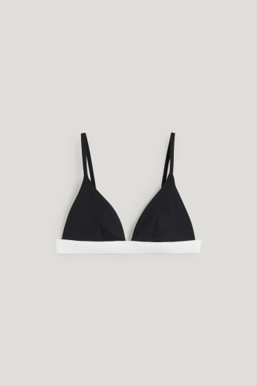 Femei - Top bikini - cupe triunghiulare - vătuit - LYCRA® XTRA LIFE™ - negru / alb