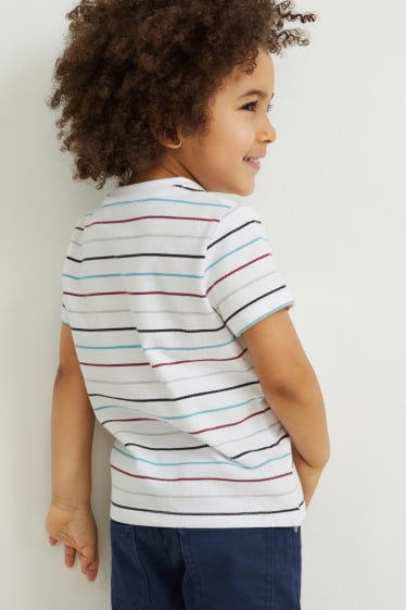 Toddler Boys - T-shirt - gestreept - wit