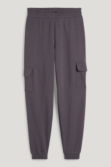 Esclusiva online - CLOCKHOUSE - pantaloni sportivi cargo - grigio scuro