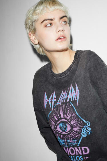 Clockhouse femme - CLOCKHOUSE - sweat - Def Leppard - noir