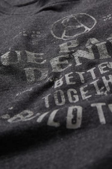 Bărbați - Tricou - cu poliester reciclat - gri închis melanj