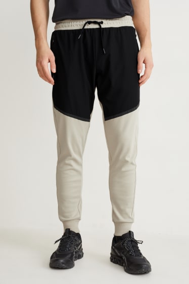 Hommes - Pantalon de jogging - noir / beige