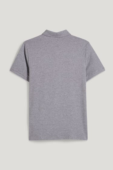 Heren - Poloshirt - Flex - biokatoen - grijs-mix