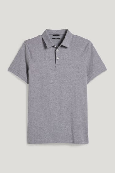 Heren - Poloshirt - Flex - biokatoen - grijs-mix