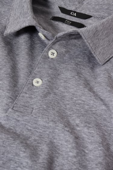 Heren - Poloshirt - Flex - biokatoen - grijs-mix