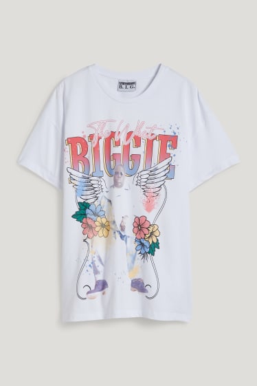 Clockhouse femme - CLOCKHOUSE - T-shirt - The Notorious B.I.G. - blanc