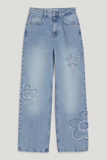Clockhouse Girls - CLOCKHOUSE - loose fit jeans - talie înaltă - denim-albastru deschis
