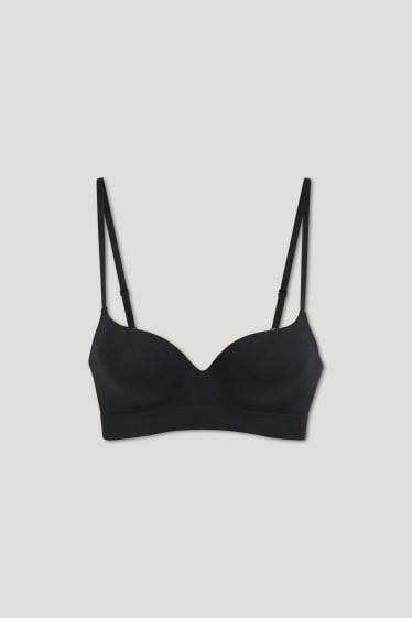 Kobiety - Biustonosz bez fiszbinów - PLUNGE - Push-up - bez szwów - LYCRA® - czarny