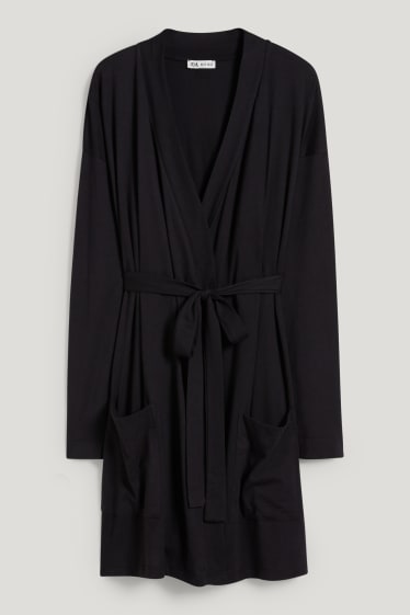 Femmes - Gilet long en maille d'allaitement - noir