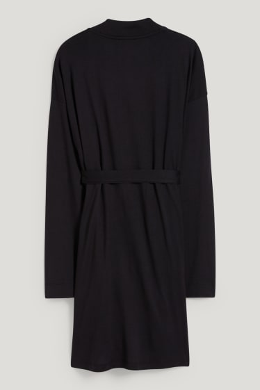 Femmes - Gilet long en maille d'allaitement - noir
