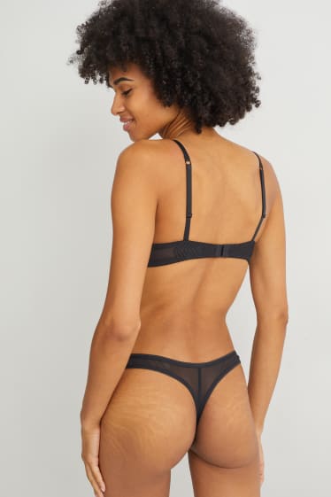 Damen - String - schwarz