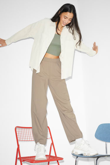 Exclu web - CLOCKHOUSE - pantalon de jogging - beige clair
