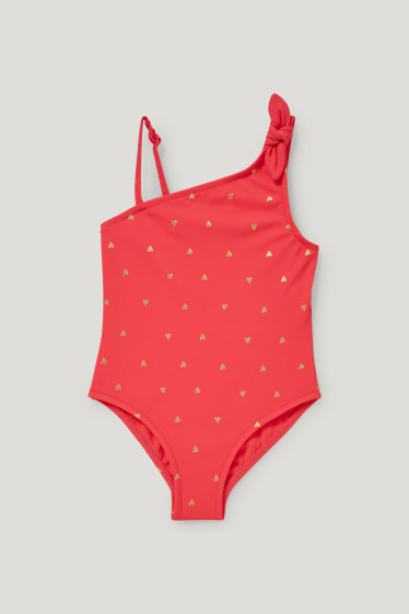 Toddler Girls - Swimsuit - LYCRA® XTRA LIFE™ - patterned - dark orange