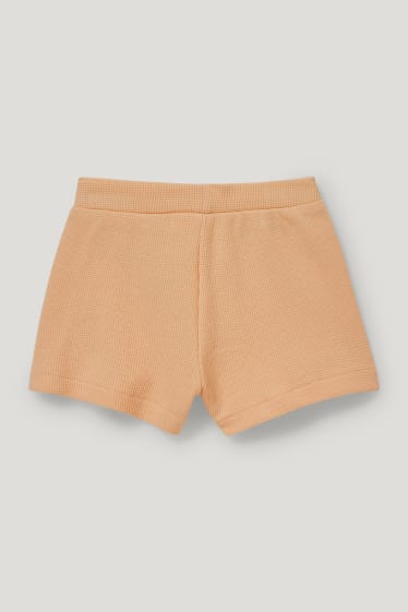 Miminka holky - Šortky pro miminka - oranžová