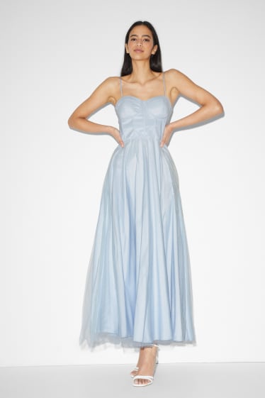 Clockhouse Girls - CLOCKHOUSE - Fit & Flare Kleid - glänzend - festlich - hellblau