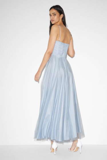 Clockhouse Girls - CLOCKHOUSE - Fit & Flare Kleid - glänzend - festlich - hellblau
