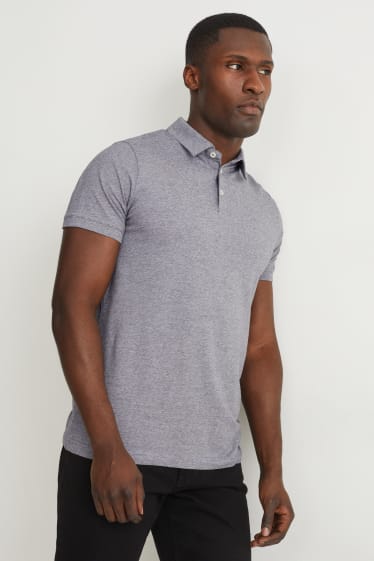Heren - Poloshirt - Flex - biokatoen - grijs-mix