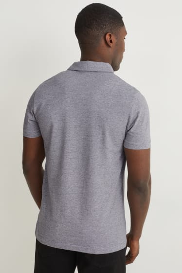 Heren - Poloshirt - Flex - biokatoen - grijs-mix