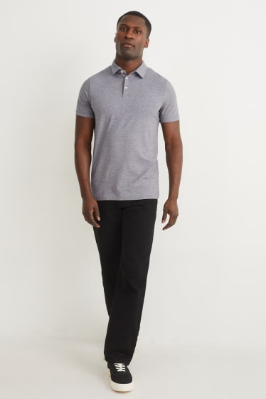 Heren - Poloshirt - Flex - biokatoen - grijs-mix