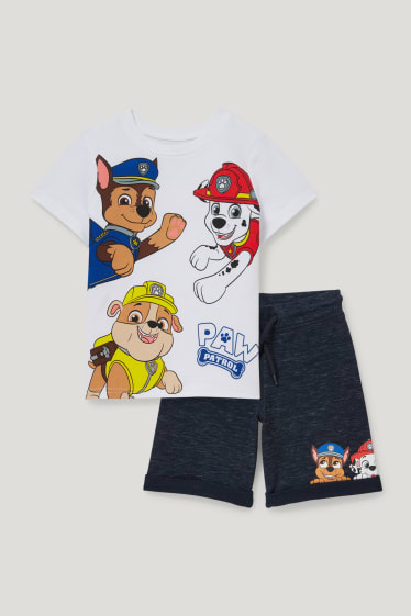 Toddler Boys - Paw Patrol - Set - Kurzarmshirt und Sweatshorts - 2 teilig - weiss