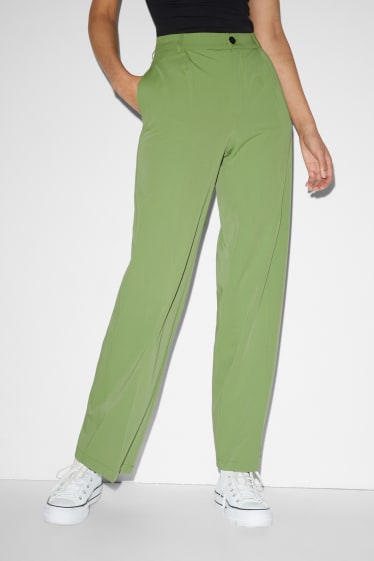 Clockhouse Girls - CLOCKHOUSE - pantaloni - a vita alta - gamba larga - verde chiaro